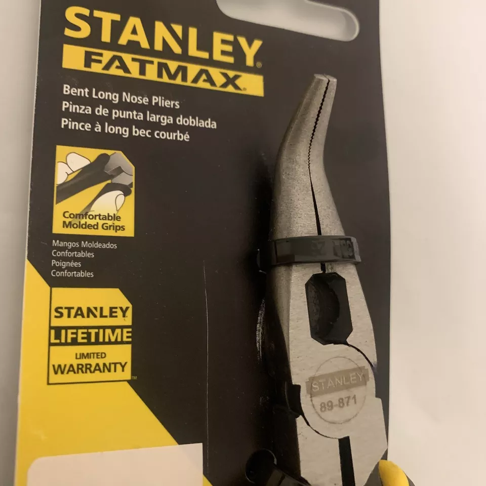 STANLEY Bent Nose Pliers:6"/100mm