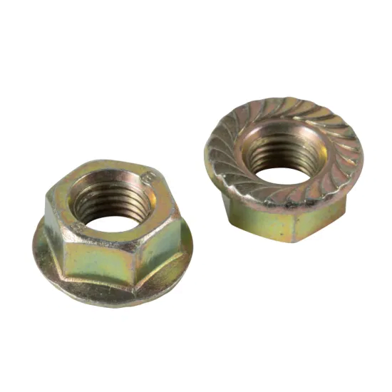 SS Hex Flange Nut with Serration:M6 - DIN 6923/A2-304