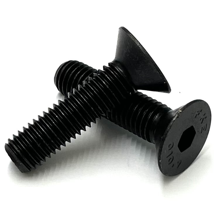 Slotted CSK Head Machine Screw:M3 x 6 - DIN 963/4.8/Black