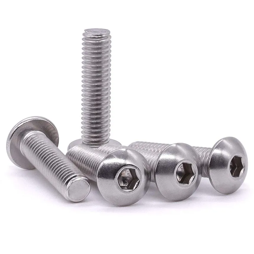SS Allen Hex Socket Button Head Screw:M6 x 100 - ISO 7380/A2/Full Thread