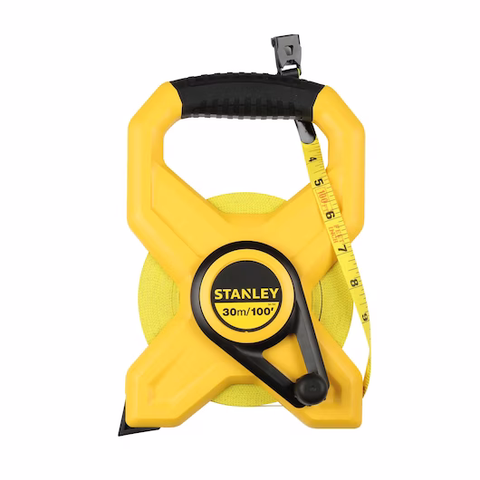 STANLEY Long Tapes:Fibreglass Blade - 30M/100' x 1/2"