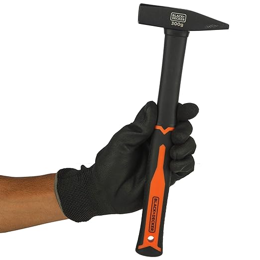 BLACK & DECKER Machinist Hammer:300gms - Fibreglass Handle