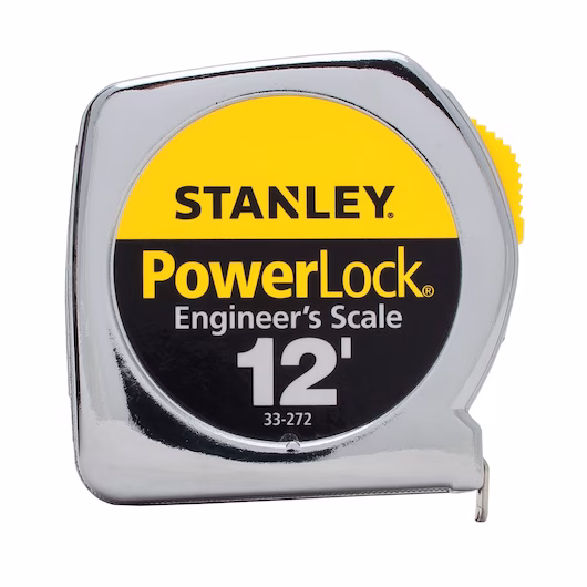 STANLEY PowerLock Tape Measure:10mt/33' x 25mm (1")