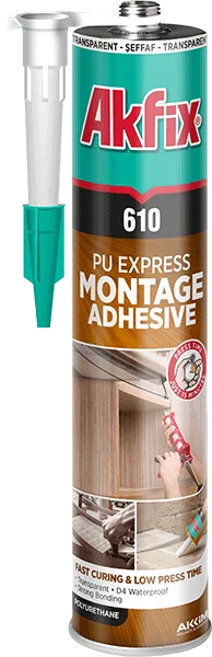 AKFIX PU-EXPRESS Montage Adhesive:D4 Waterproof Strong Bonding 310ml