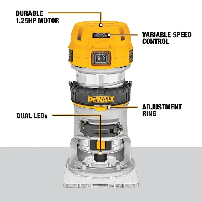 DEWALT 12mm Variable Speed Plunge Router :2000watts/230volts/50Hz/9.6A