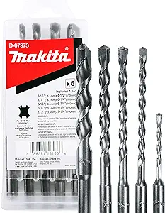 MAKITA Hammer Drill Bit Set:SDS Plus 5 to 16mm (13pc Set)