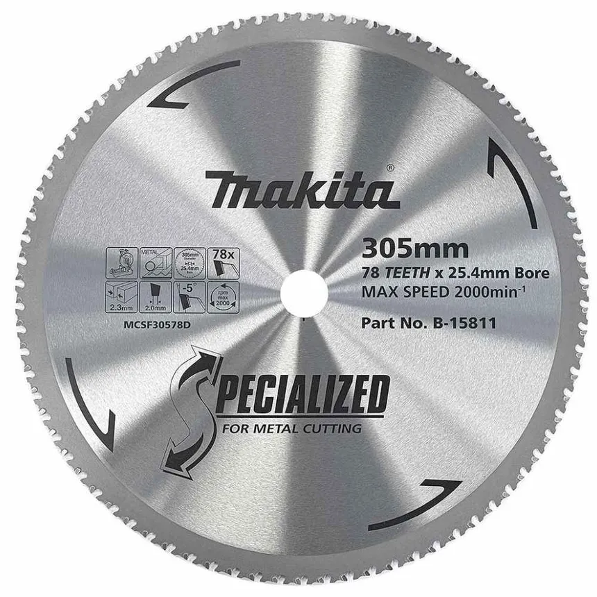 MAKITA TCT Saw Blade for Mild Steel:305mm/60Teeth (12") for LC 1210