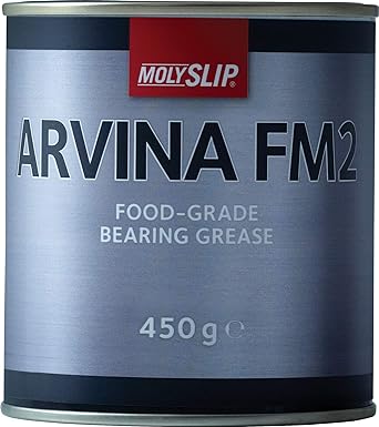 MOLYSLIP Food Grade:Bearing Grease ARVINA FM 2 - 450gms Tin