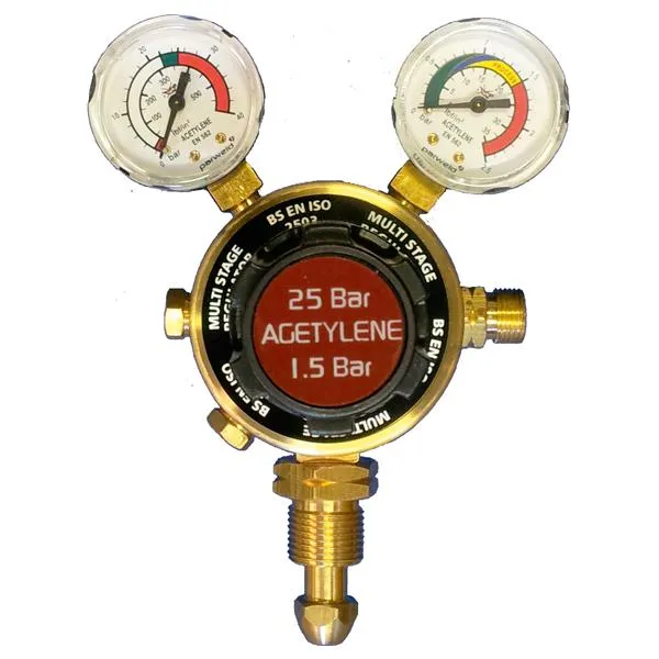 MORRIS Acetylene Regulator:Single Stage 2 Gauge 1.5Bar