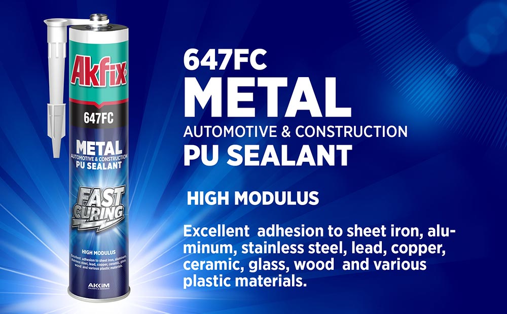 AKFIX Metal PU Sealant:Automotive & Construction PU Sealant 310ml