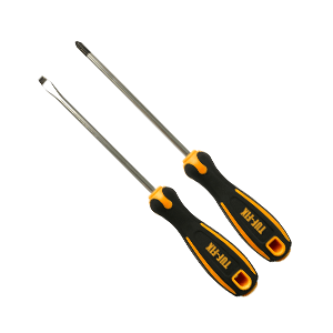 TUFFIX Screwdriver:TPR Grip Flat 6 x 100mm